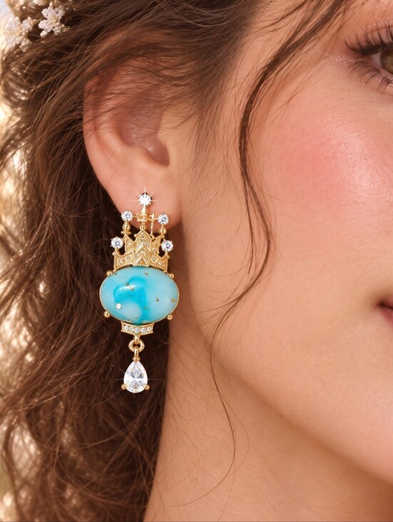 Modcloth Jewelry - MODCLOTH DISNEY ONCE UPON A DREAM FAIRYTALE CASTLE EARRINGS 1